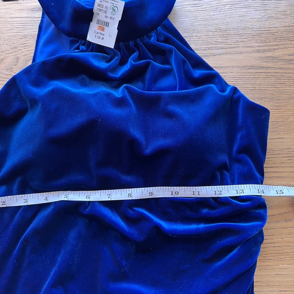 Women's Vince Camuto Blue Velvet Dress Size 6 - Picture 6 of 6